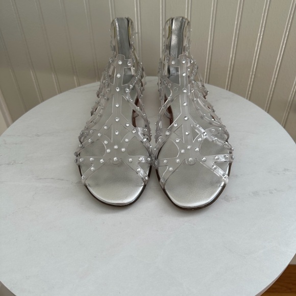 Stuart Weitzman Glogladius Clear Jelly Wedge - Picture 7 of 16